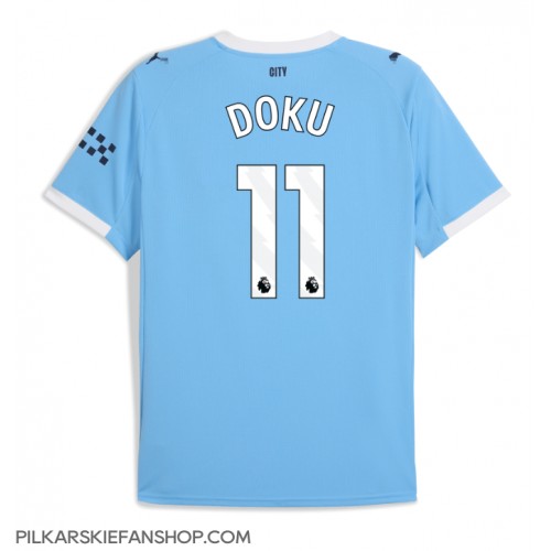 Koszulka piłkarska Manchester City Jeremy Doku #11 Strój Domowy 2025-26 tanio Krótki Rękaw Koszulka piłkarska Manchester City Jeremy Doku #11 Strój Domowy 2025-26 tanio Krótki Rękaw